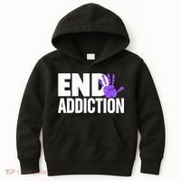 Overdose Awareness Overdose Awareness End Addiction Kids Hoodie thumb 0