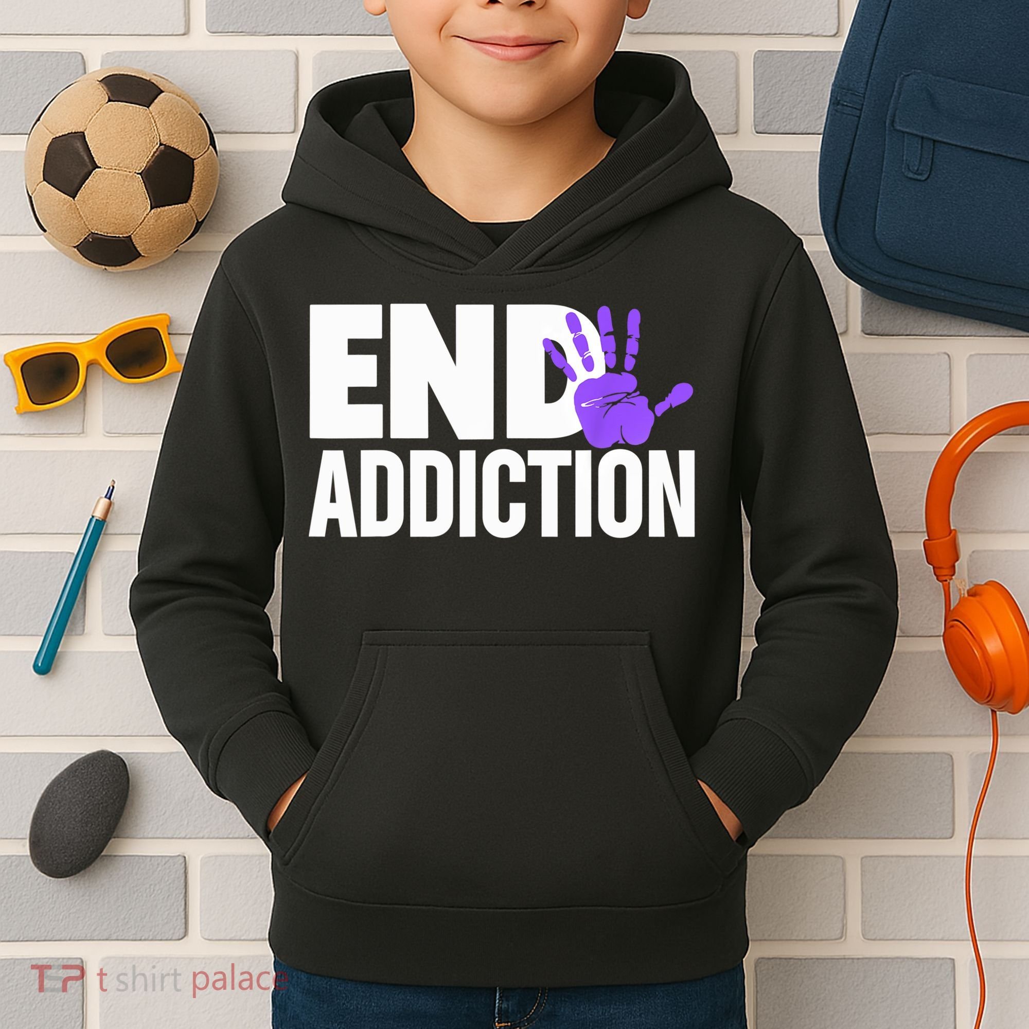 Overdose Awareness Overdose Awareness End Addiction Kids Hoodie