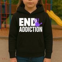 Overdose Awareness Overdose Awareness End Addiction Kids Hoodie thumb 3
