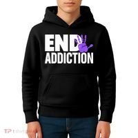 Overdose Awareness Overdose Awareness End Addiction Kids Hoodie thumb 4