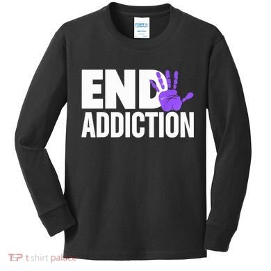 Overdose Awareness Overdose Awareness End Addiction Kids Long Sleeve Shirt