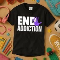Overdose Awareness Overdose Awareness End Addiction Kids T-Shirt thumb 3