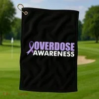 Overdose Awareness Golf Towel thumb 1