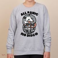 Opossum All Panic No Disco Funny Possum Scream Women's Sweatshirt thumb 0