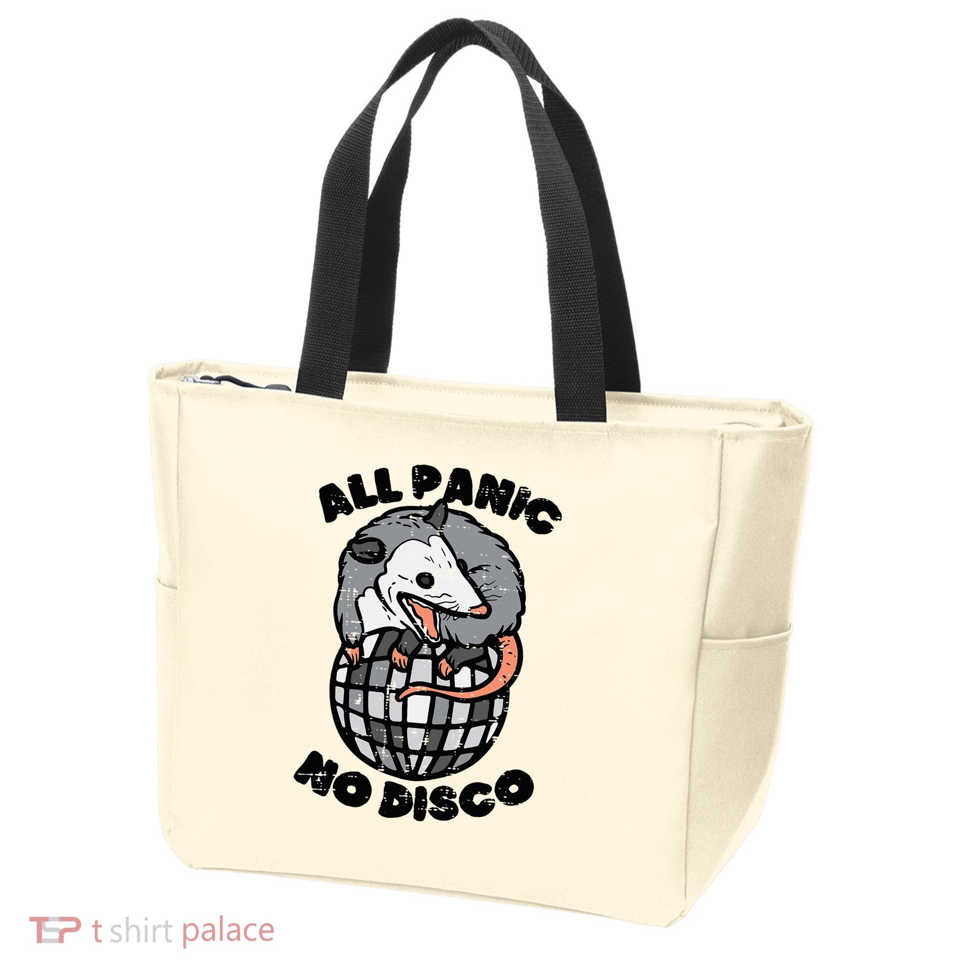 Opossum All Panic No Disco Funny Possum Scream Tote Bag
