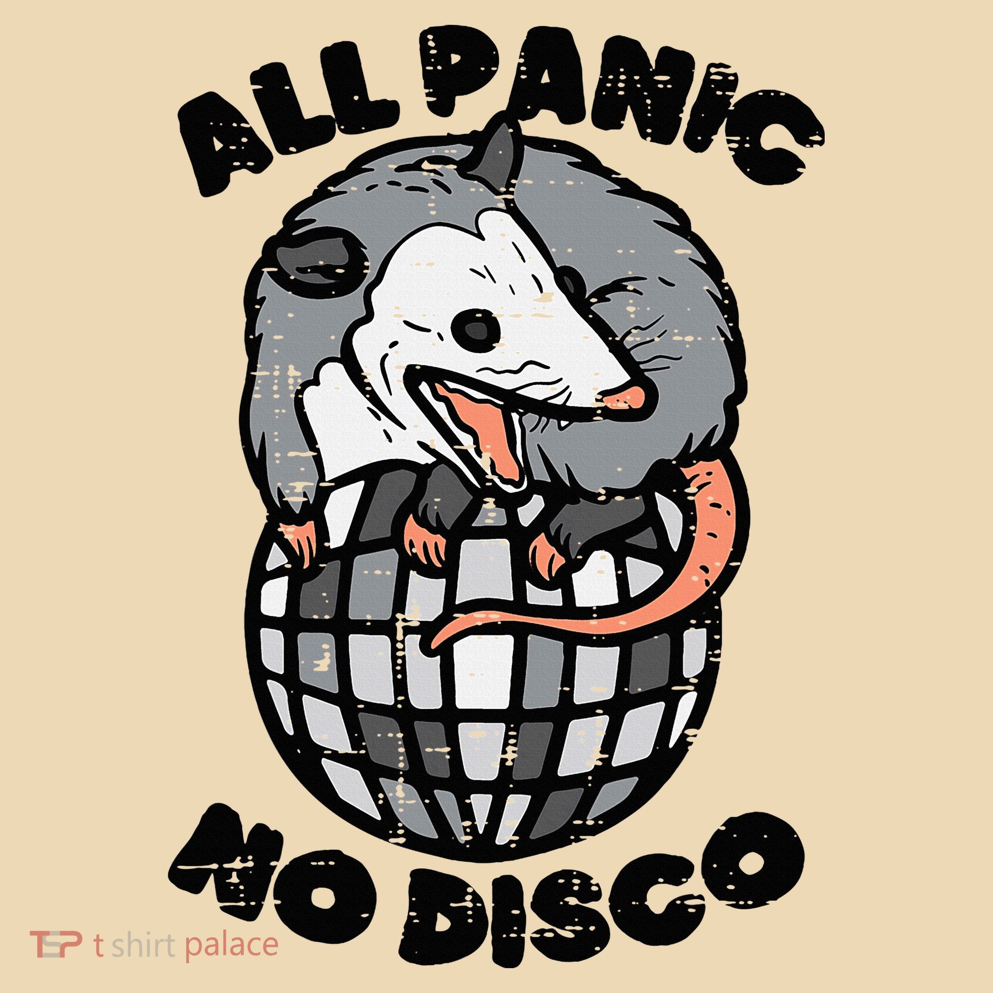 Opossum All Panic No Disco Funny Possum Scream Tote Bag