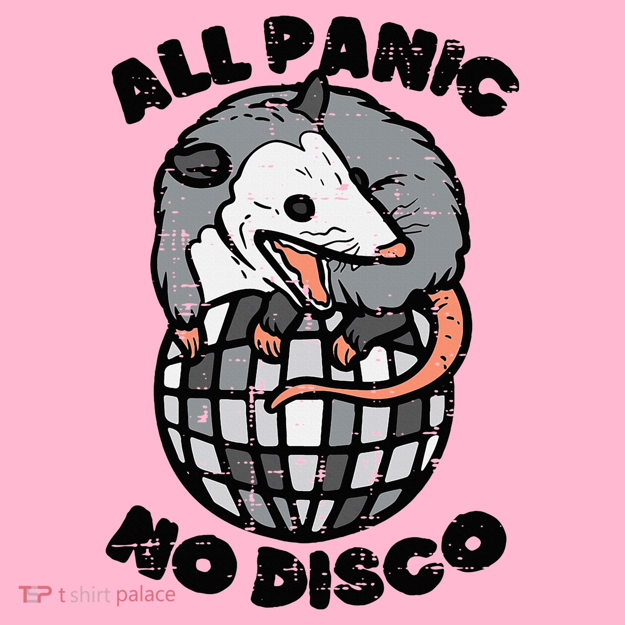 Opossum All Panic No Disco Funny Possum Scream Coaster