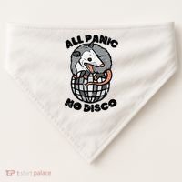 Opossum All Panic No Disco Funny Possum Scream USA-Made Doggie Bandana thumb 0