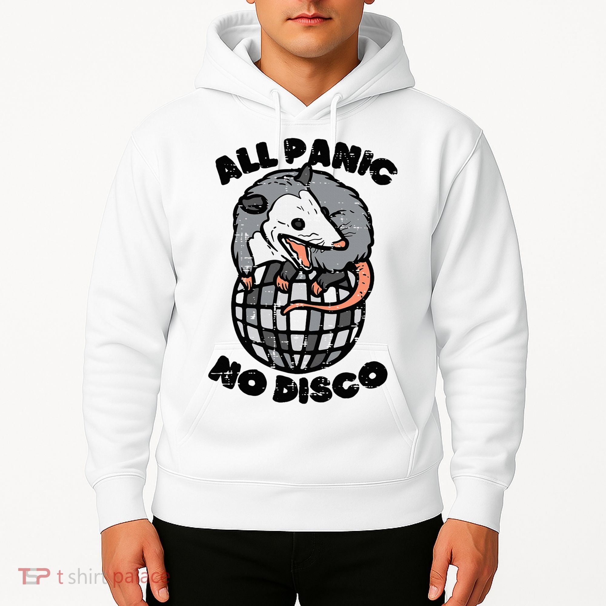 Opossum All Panic No Disco Funny Possum Scream Hoodie