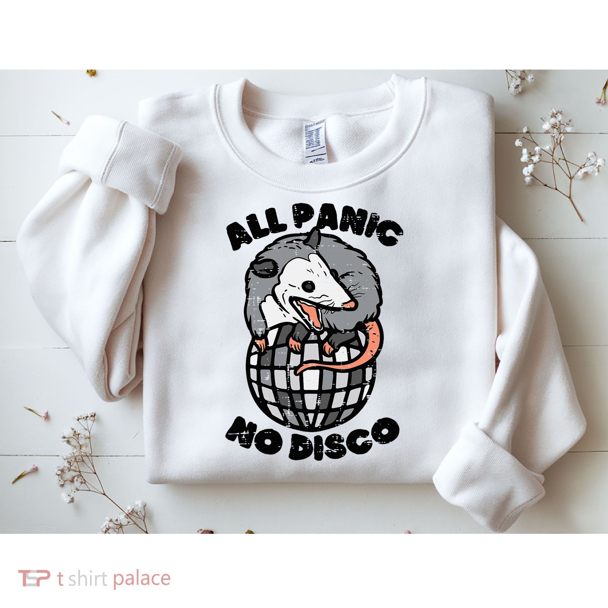 Opossum All Panic No Disco Funny Possum Scream Sweatshirt