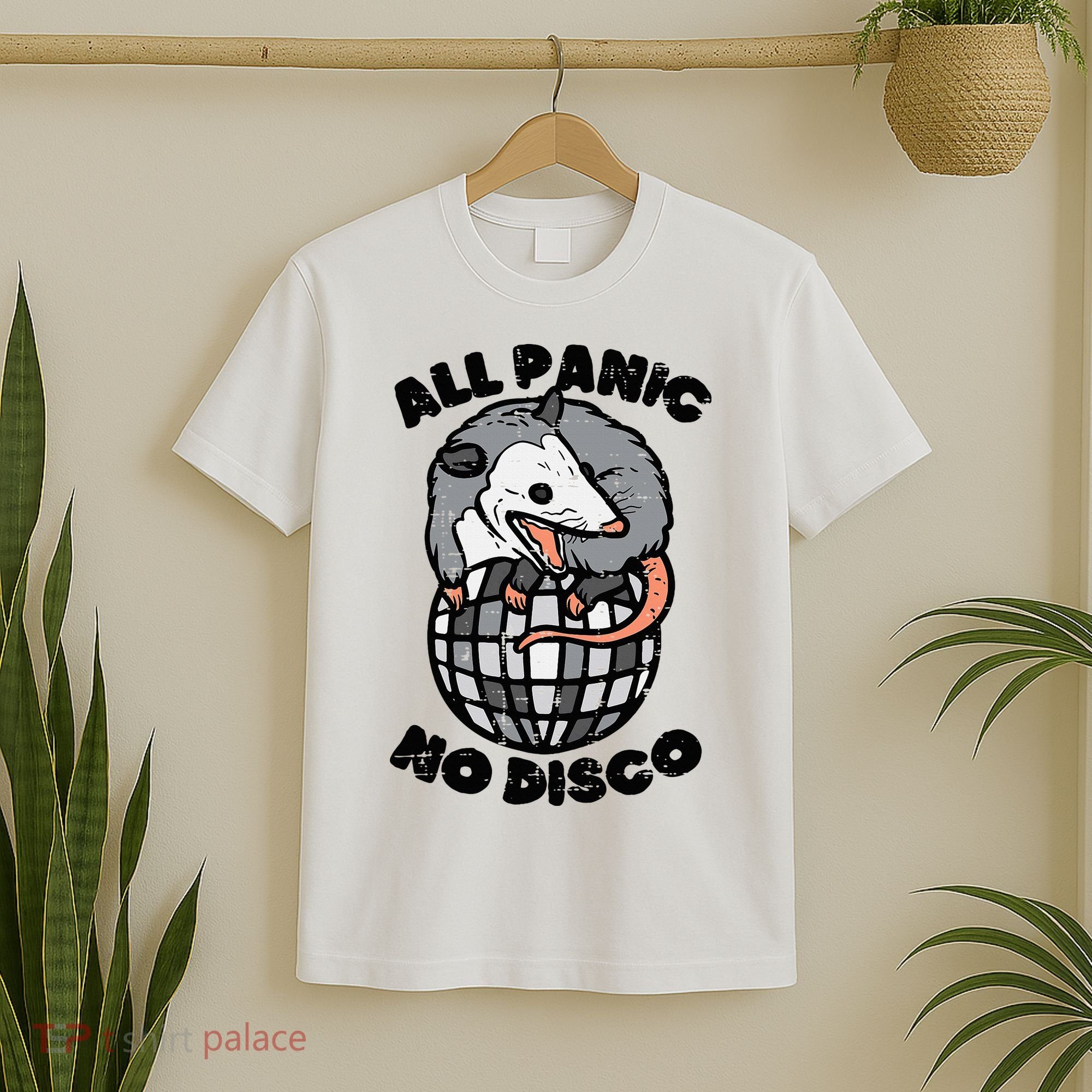 Opossum All Panic No Disco Funny Possum Scream T-Shirt