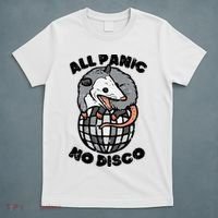 Opossum All Panic No Disco Funny Possum Scream T-Shirt thumb 5