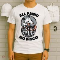 Opossum All Panic No Disco Funny Possum Scream T-Shirt thumb 6