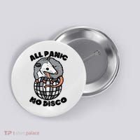 Opossum All Panic No Disco Funny Possum Scream Button thumb 0