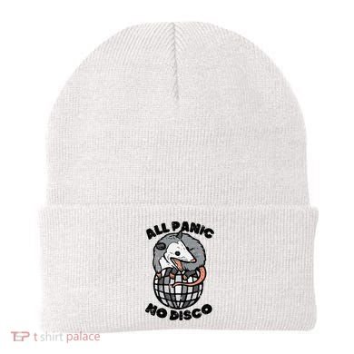 Opossum All Panic No Disco Funny Possum Scream Beanie