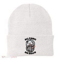 Opossum All Panic No Disco Funny Possum Scream Beanie thumb 0