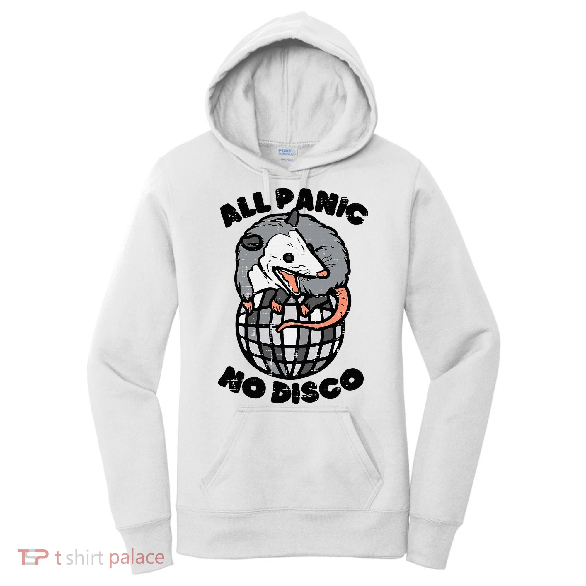 Opossum All Panic No Disco Funny Possum Scream Women's Hoodie