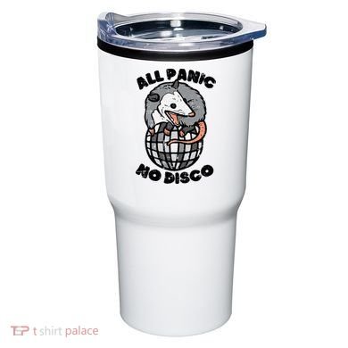 Opossum All Panic No Disco Funny Possum Scream Tumbler