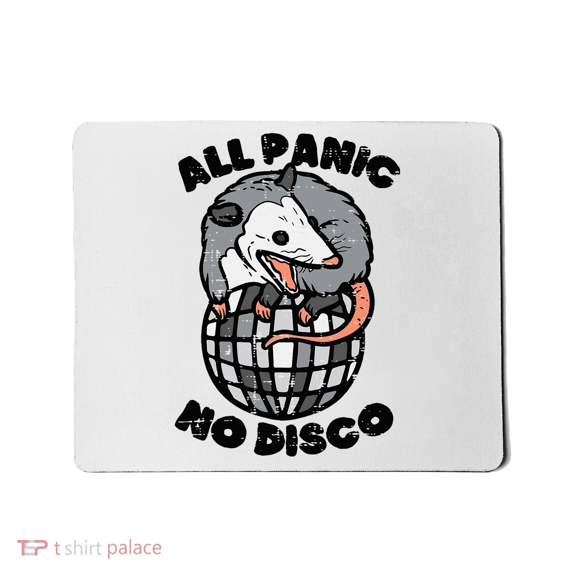Opossum All Panic No Disco Funny Possum Scream Mousepad