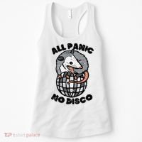 Opossum All Panic No Disco Funny Possum Scream Women's Tank Top thumb 0