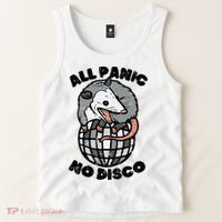 Opossum All Panic No Disco Funny Possum Scream Tank Top thumb 2