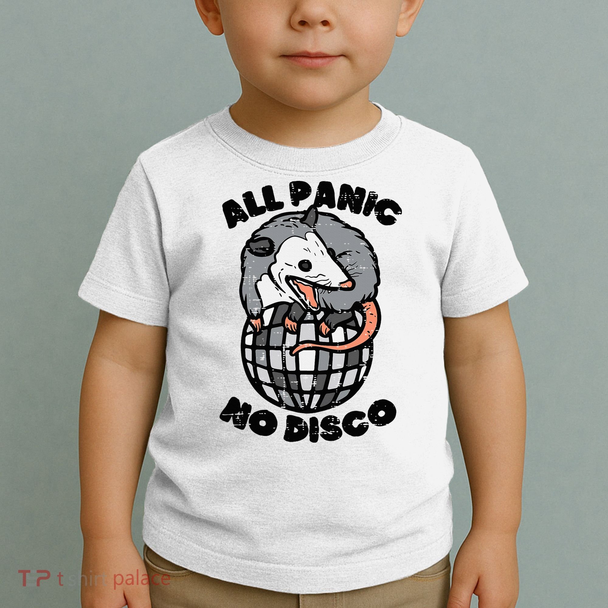 Opossum All Panic No Disco Funny Possum Scream Toddler T-Shirt