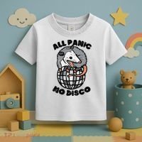 Opossum All Panic No Disco Funny Possum Scream Toddler T-Shirt thumb 3