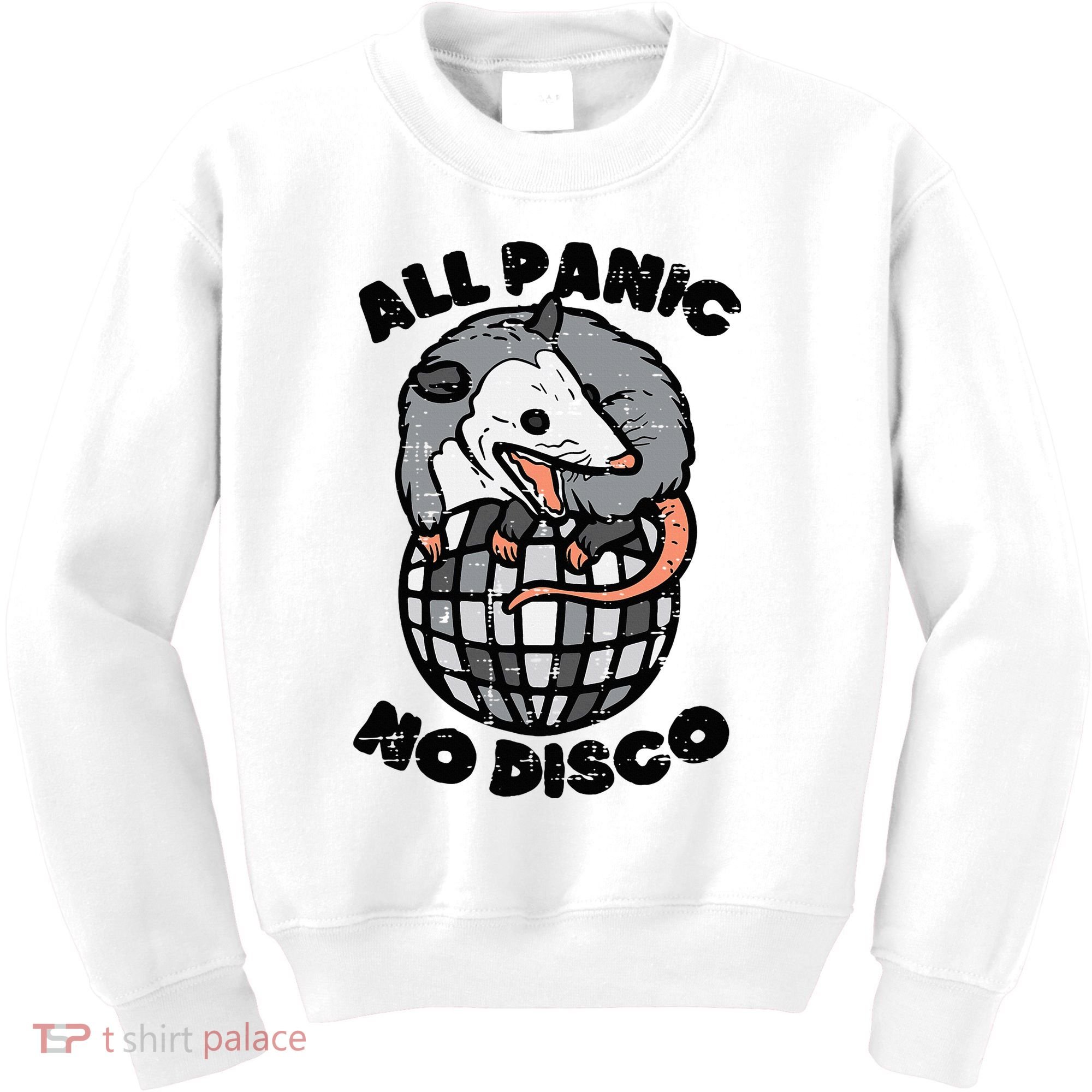 Opossum All Panic No Disco Funny Possum Scream Kids Sweatshirt