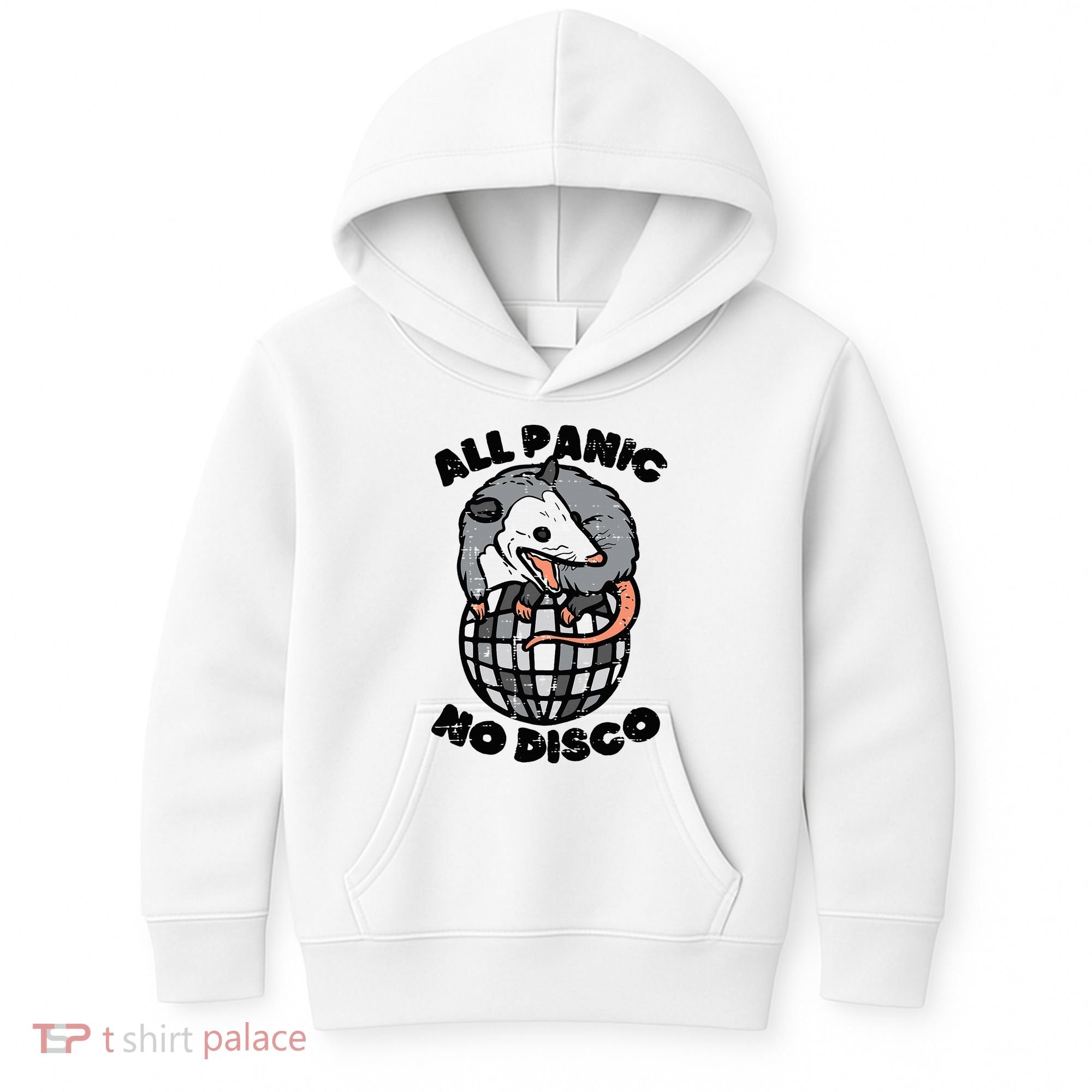 Opossum All Panic No Disco Funny Possum Scream Kids Hoodie