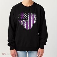 Overdose Awareness Purple Ribbon Drug Addiction Women's Sweatshirt thumb 0