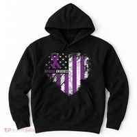 Overdose Awareness Purple Ribbon Drug Addiction Hoodie thumb 0
