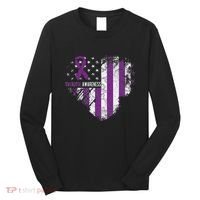 Overdose Awareness Purple Ribbon Drug Addiction Long Sleeve Shirt thumb 0