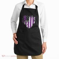 Overdose Awareness Purple Ribbon Drug Addiction Apron thumb 2