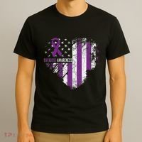 Overdose Awareness Purple Ribbon Drug Addiction T-Shirt thumb 3