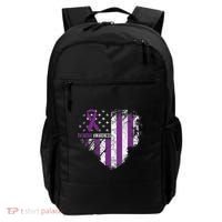 Overdose Awareness Purple Ribbon Drug Addiction Backpack thumb 0