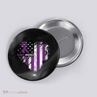 Overdose Awareness Purple Ribbon Drug Addiction Button thumb 0