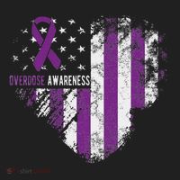 Overdose Awareness Purple Ribbon Drug Addiction Beanie thumb 2