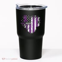 Overdose Awareness Purple Ribbon Drug Addiction Tumbler thumb 0