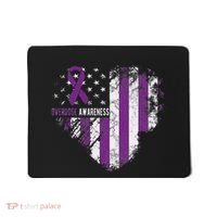 Overdose Awareness Purple Ribbon Drug Addiction Mousepad thumb 0