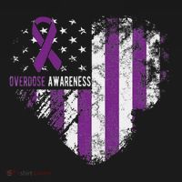 Overdose Awareness Purple Ribbon Drug Addiction Mousepad thumb 1