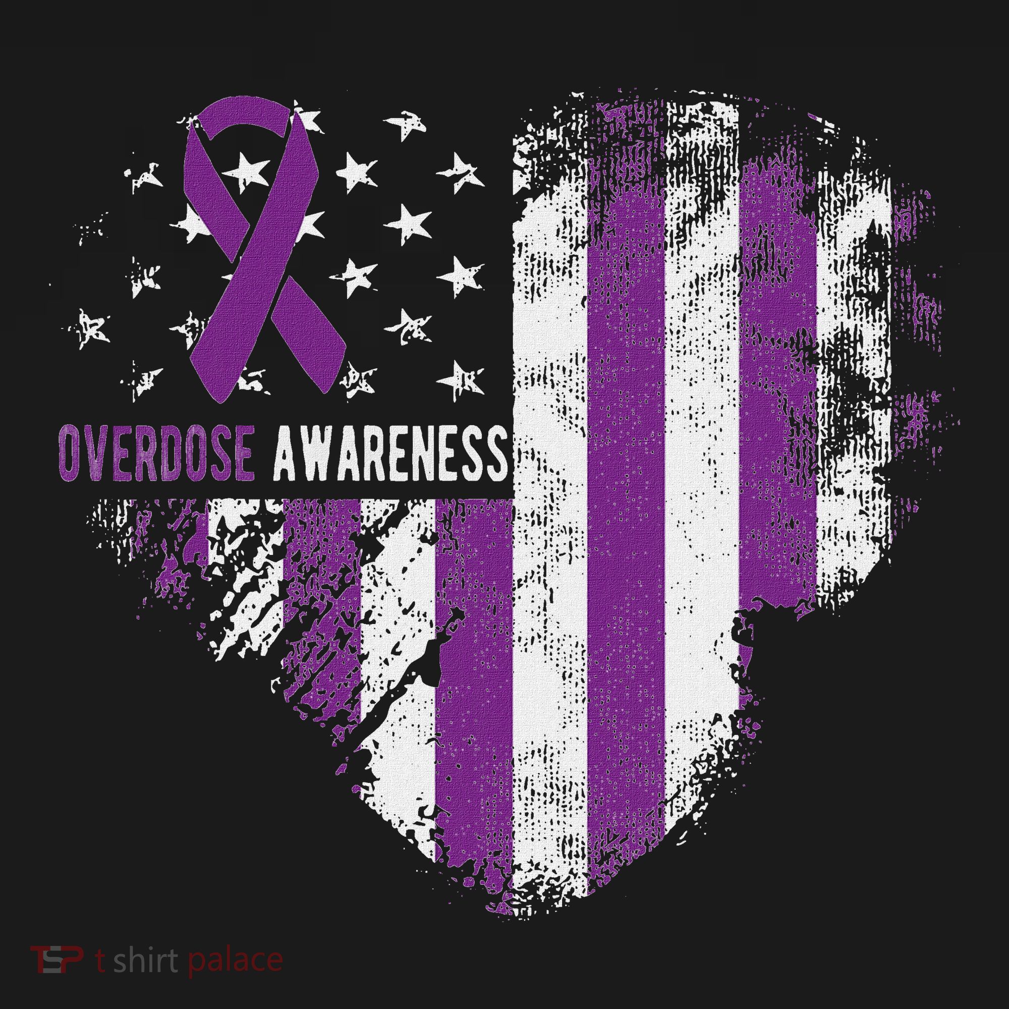 Overdose Awareness Purple Ribbon Drug Addiction Mousepad