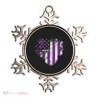 Overdose Awareness Purple Ribbon Drug Addiction Ornament thumb 0