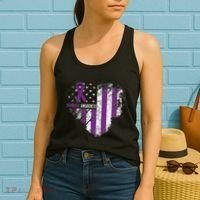 Overdose Awareness Purple Ribbon Drug Addiction Women's Tank Top thumb 2