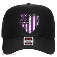 Overdose Awareness Purple Ribbon Drug Addiction Hat thumb 0