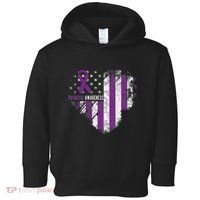 Overdose Awareness Purple Ribbon Drug Addiction Toddler Hoodie thumb 0