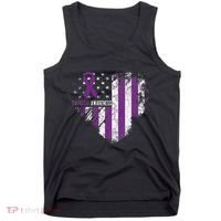 Overdose Awareness Purple Ribbon Drug Addiction Tank Top thumb 0
