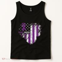Overdose Awareness Purple Ribbon Drug Addiction Tank Top thumb 2