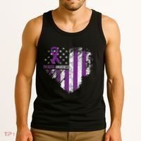 Overdose Awareness Purple Ribbon Drug Addiction Tank Top thumb 3