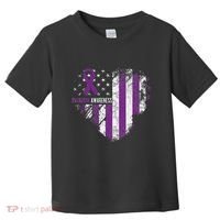 Overdose Awareness Purple Ribbon Drug Addiction Toddler T-Shirt thumb 0