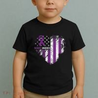 Overdose Awareness Purple Ribbon Drug Addiction Toddler T-Shirt thumb 2